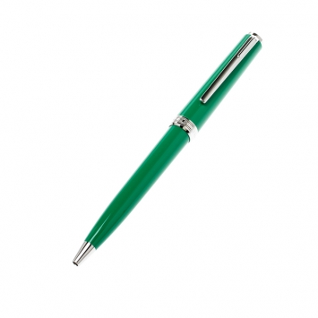 Pre Owned Montblanc Green Resin Platinum Finish Ballpoint Pen 