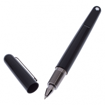 مملوكة مسبقًا Montblanc M Black Resin Platinum Coated Rollerball Pen