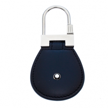 Pre Owned Montblanc Navy Blue Leather Meisterstück Key Fob