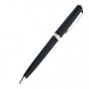 Pre Owned Montblanc Grey Lacquer Platinum Finish Ballpoint Pen