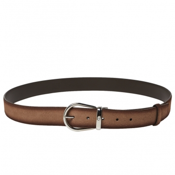 Pre Owned Montblanc Ombre Beige Suede Casual Line Buckle Belt 110CM