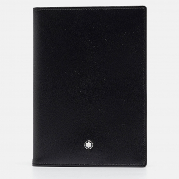 Pre Owned Montblanc Black Leather Meisterstuck Passport Holder