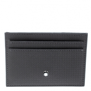 Pre Owned Montblanc Grey Leather Extreme Pocket 5CC