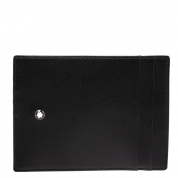مملوكة مسبقًا Montblanc Black Leather Sartorial Pocket 4cc with ID Card Holder