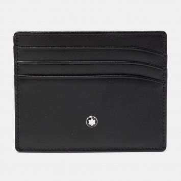 Pre Owned Montblanc Black Leather Meisterstuck Card Holder 