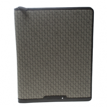 مملوكة مسبقًا Montblanc Beige Signature Coated Canvas Large Notepad