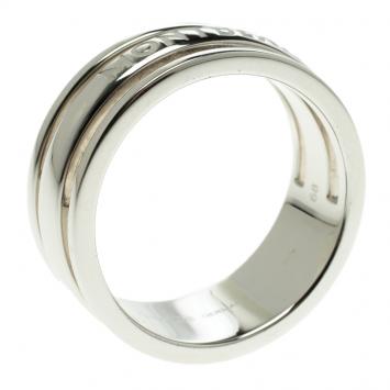 Pre Owned Montblanc Creative Silver Skeletted Men's Band Ring Size 68