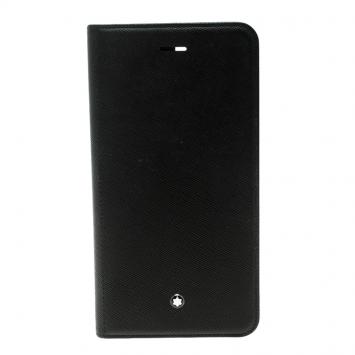 Pre Owned Montblanc Black Leather Flipside Apple iPhone 8 Plus Case