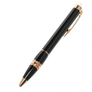 Pre Owned Montblanc Star Walker Black Resin Rose Gold Tone Ballpoint Pen