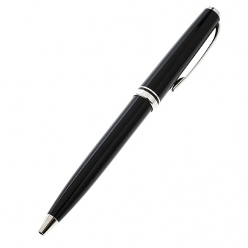 Pre Owned Montblanc Cruise Collection Black Resin Silver Tone Ballpoint Pen