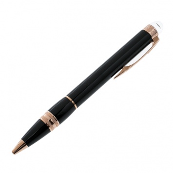 Pre Owned Montblanc Star Walker Rose Gold/Black Resin Ballpoint Pen