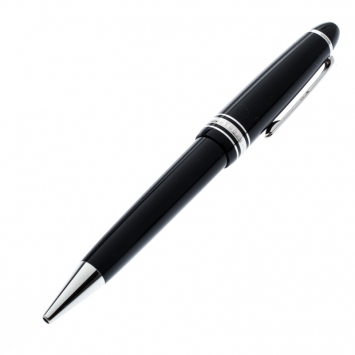 Pre Owned Montblanc Black Meisterstuck Resin Silver Tone Ballpoint Pen