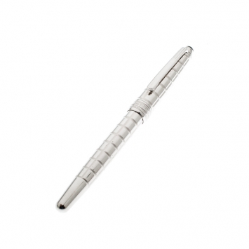 Pre Owned Montblanc Silver Facet 38247 Platinum Plated Rollerball Pen