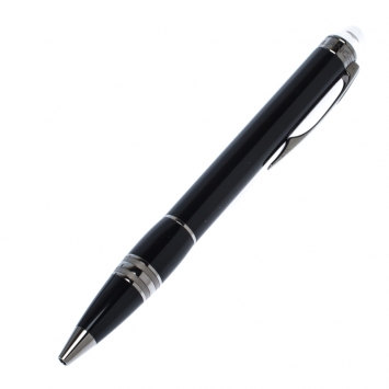 Pre Owned Montblanc StarWalker Midnight Black Resin Ruthenium Coated Ballpoint Pen