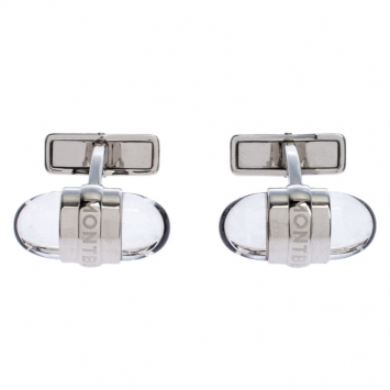 Pre Owned Montblanc Urban Walker Resin Silver Tone Cufflinks