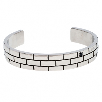مملوكة مسبقًا Montblanc Signature for Good Stainless Steel Cuff Bracelet