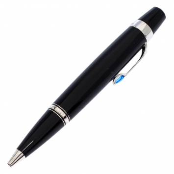Pre Owned Montblanc Boheme Black Resin Silver Tone Ballpoint Pen