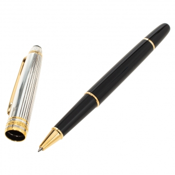 Pre Owned Montblanc Meisterstuck Solitaire Doue Black Resin Rollerball Pen