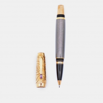 Pre Owned Montblanc Boheme Gold Plated Lilac Piroutte Rollerball Pen