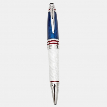 مملوكة مسبقًا Montblanc John F. Kennedy Limited Edition 1917 Blue/White Lacquer Platinum Ballpoint Pen