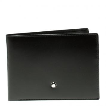 مملوكة مسبقًا Montblanc Black Leather Miesterstuck Bifold Wallet