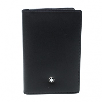 مملوكة مسبقًا Montblanc Black Leather Meisterstuck 4cc Wallet