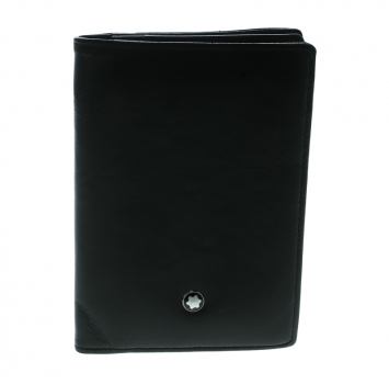 Pre Owned Montblanc Black Leather Business Card Holder