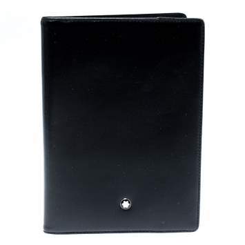 Pre Owned Montblanc Black Leather Meisterstuck Passport Holder