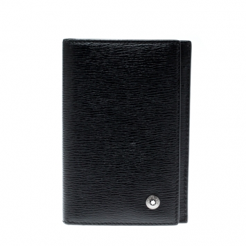 مملوكة مسبقًا Montblanc Black Leather Westside Business Card Holder