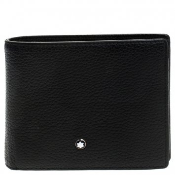 Pre Owned Montblanc Black Leather Meisterstuck Bifold Wallet