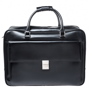 Pre Owned Montblanc Back Leather Meisterstuck Suitcase 