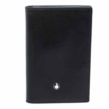 مملوكة مسبقًا Montblanc Black Leather Meisterstuck Business Card Holder