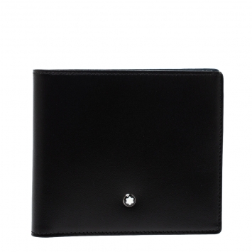مملوكة مسبقًا Montblanc Black Leather Meisterstuck Bifold Wallet