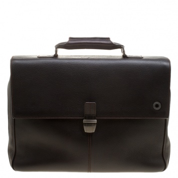 Pre Owned Montblanc Dark Brown Leather Briefcase