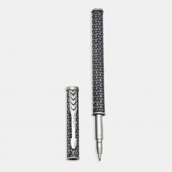 Pre Owned Silver 925 Blue Ballpoint Pen