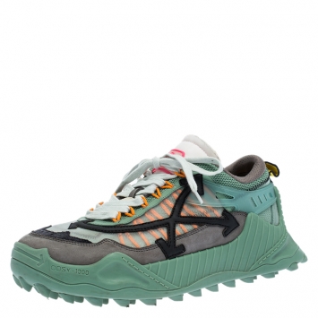 Pre Owned Off-White Multicolor Mesh and Leather Odsy 1000 Sneakers Size 42