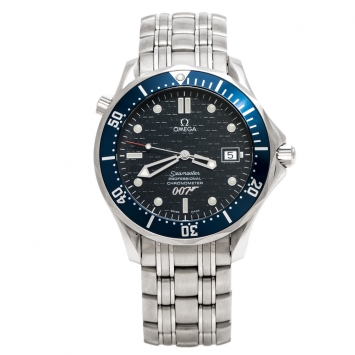 Pre Owned Omega Blue Stainless Steel Seamaster Professional Chronometer 40 Years Of James Bond 007 Limited Series 25378000 Men's Wristwatch 41.50 mm