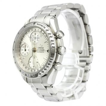 Pre Owned Omega Silver Stainless Steel Speedmaster Men's Wristwatch 39MM