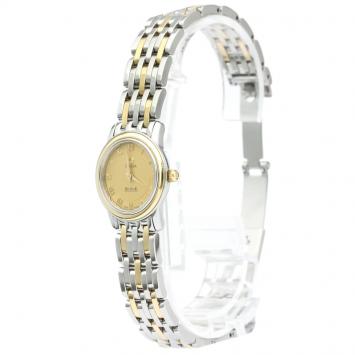 Pre Owned Omega Champagne 18K Yellow Gold and Stainless Steel De Ville Men's Wristwatch 22MM