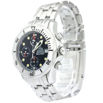 Pre Owned Omega Blue Stainless Steel Seamaster Professional Men's Wristwatch 42MM