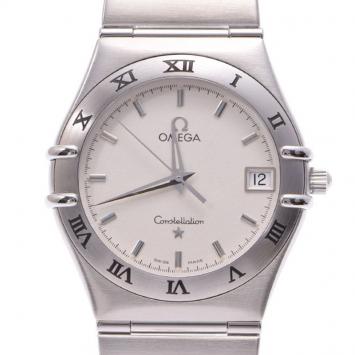 Pre Owned Omega White Stainless Steel Constellation Men's Wristwatch 33MM