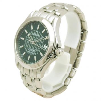 Pre Owned Omega Green Stainless Steel Seamaster Men's Wristwatch 36MM
