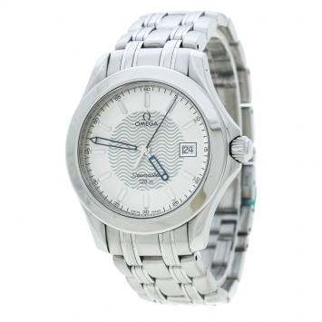 Pre Owned Omega Silver Stainless Steel Seamaster 196.1501 Men's Wristwatch 36 mm