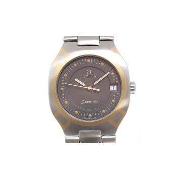 Pre Owned Omega Grey Stainless Steel Seamaster Polaris Men's Wristwatch 32MM