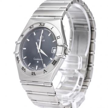 Pre Owned Omega Grey Stainless Steel Constellation Men's Wristwatch 33.5MM