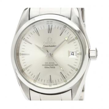 Pre Owned Omega Silver Stainless Steel Seamaster Aqua Terra Chronometer 2504.30 Men's Wristwatch 36MM