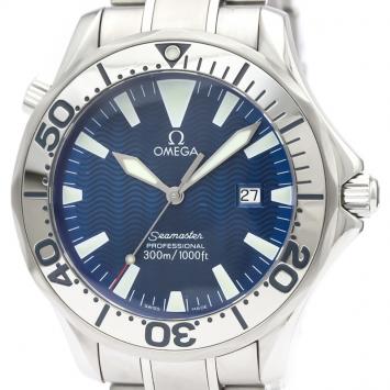 Pre Owned Omega Blue Stainless Steel Seamaster Professional 300M 2265.80 Men's Wristwatch 41 MM