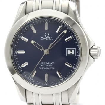 Pre Owned Omega Blue Stainless Steel Seamaster 120M Jacques Mayol 2507.80 Men's Wristwatch 36 MM