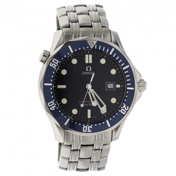 Pre Owned Omega Blue Stainless Steel Seamaster Professional 22218000 Men's Wristwatch 41 MM