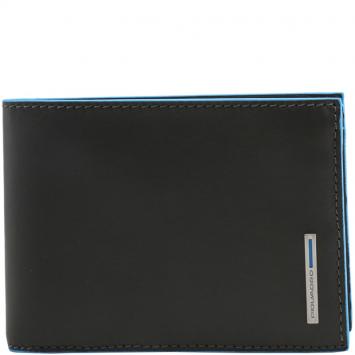 Pre Owned Piquadro Dark Grey Leather Bifold Wallet